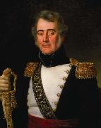 Jean joseph Taillasson A portrait of Brigadier General Jean Baptiste Plauche by Jean Joseph Vaudechamp oil painting on canvas